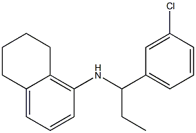 N-[1-(3-chlorophenyl)propyl]-5,6,7,8-tetrahydronaphthalen-1-amine 구조식 이미지