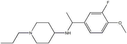 N-[1-(3-fluoro-4-methoxyphenyl)ethyl]-1-propylpiperidin-4-amine 구조식 이미지