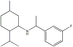 N-[1-(3-fluorophenyl)ethyl]-5-methyl-2-(propan-2-yl)cyclohexan-1-amine 구조식 이미지