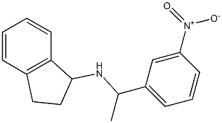 N-[1-(3-nitrophenyl)ethyl]-2,3-dihydro-1H-inden-1-amine 구조식 이미지