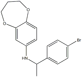 N-[1-(4-bromophenyl)ethyl]-3,4-dihydro-2H-1,5-benzodioxepin-7-amine 구조식 이미지