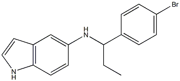 N-[1-(4-bromophenyl)propyl]-1H-indol-5-amine 구조식 이미지