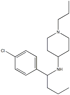 N-[1-(4-chlorophenyl)butyl]-1-propylpiperidin-4-amine 구조식 이미지