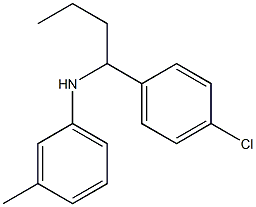 N-[1-(4-chlorophenyl)butyl]-3-methylaniline 구조식 이미지