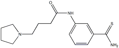 N-[3-(aminocarbonothioyl)phenyl]-4-pyrrolidin-1-ylbutanamide Structure