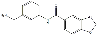 N-[3-(aminomethyl)phenyl]-1,3-benzodioxole-5-carboxamide 구조식 이미지