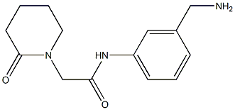 N-[3-(aminomethyl)phenyl]-2-(2-oxopiperidin-1-yl)acetamide Structure