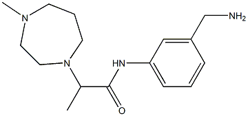 N-[3-(aminomethyl)phenyl]-2-(4-methyl-1,4-diazepan-1-yl)propanamide 구조식 이미지