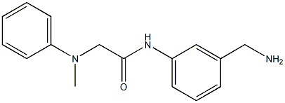 N-[3-(aminomethyl)phenyl]-2-[methyl(phenyl)amino]acetamide 구조식 이미지
