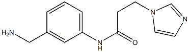 N-[3-(aminomethyl)phenyl]-3-(1H-imidazol-1-yl)propanamide 구조식 이미지