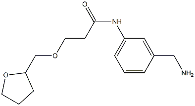 N-[3-(aminomethyl)phenyl]-3-(oxolan-2-ylmethoxy)propanamide 구조식 이미지
