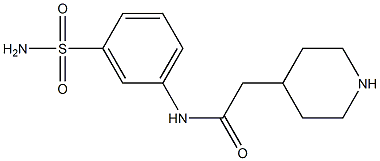 N-[3-(aminosulfonyl)phenyl]-2-piperidin-4-ylacetamide 구조식 이미지