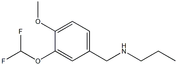 N-[3-(difluoromethoxy)-4-methoxybenzyl]-N-propylamine 구조식 이미지