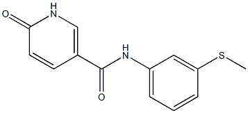 N-[3-(methylsulfanyl)phenyl]-6-oxo-1,6-dihydropyridine-3-carboxamide 구조식 이미지