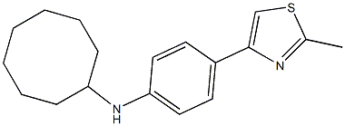 N-[4-(2-methyl-1,3-thiazol-4-yl)phenyl]cyclooctanamine 구조식 이미지