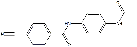 N-[4-(acetylamino)phenyl]-4-cyanobenzamide 구조식 이미지