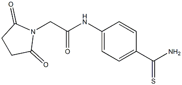 N-[4-(aminocarbonothioyl)phenyl]-2-(2,5-dioxopyrrolidin-1-yl)acetamide Structure