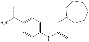 N-[4-(aminocarbonothioyl)phenyl]-2-azepan-1-ylacetamide Structure