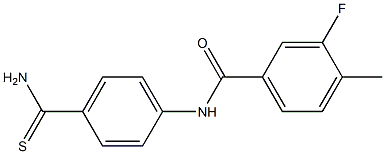 N-[4-(aminocarbonothioyl)phenyl]-3-fluoro-4-methylbenzamide Structure