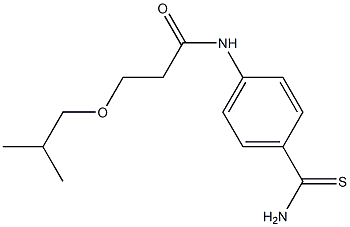 N-[4-(aminocarbonothioyl)phenyl]-3-isobutoxypropanamide 구조식 이미지