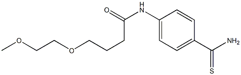 N-[4-(aminocarbonothioyl)phenyl]-4-(2-methoxyethoxy)butanamide 구조식 이미지