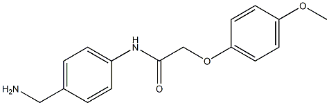 N-[4-(aminomethyl)phenyl]-2-(4-methoxyphenoxy)acetamide 구조식 이미지