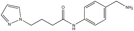 N-[4-(aminomethyl)phenyl]-4-(1H-pyrazol-1-yl)butanamide 구조식 이미지