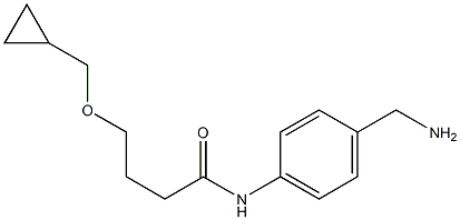 N-[4-(aminomethyl)phenyl]-4-(cyclopropylmethoxy)butanamide 구조식 이미지