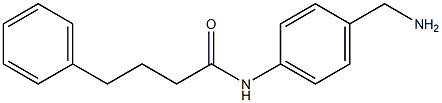N-[4-(aminomethyl)phenyl]-4-phenylbutanamide 구조식 이미지
