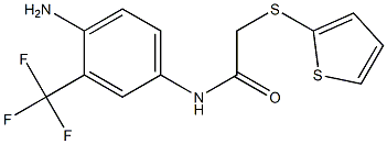 N-[4-amino-3-(trifluoromethyl)phenyl]-2-(thiophen-2-ylsulfanyl)acetamide 구조식 이미지