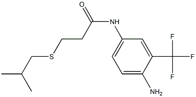 N-[4-amino-3-(trifluoromethyl)phenyl]-3-[(2-methylpropyl)sulfanyl]propanamide 구조식 이미지