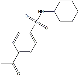 N-cyclohexyl-4-acetylbenzene-1-sulfonamide Structure