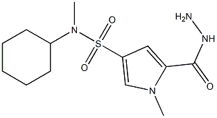 N-cyclohexyl-5-(hydrazinocarbonyl)-N,1-dimethyl-1H-pyrrole-3-sulfonamide Structure