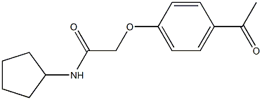 N-cyclopentyl-2-(4-acetylphenoxy)acetamide Structure