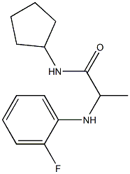 N-cyclopentyl-2-[(2-fluorophenyl)amino]propanamide Structure