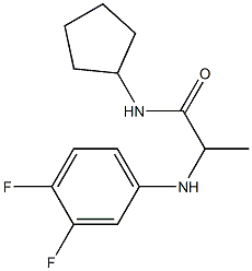 N-cyclopentyl-2-[(3,4-difluorophenyl)amino]propanamide Structure