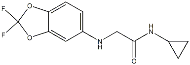 N-cyclopropyl-2-[(2,2-difluoro-2H-1,3-benzodioxol-5-yl)amino]acetamide Structure