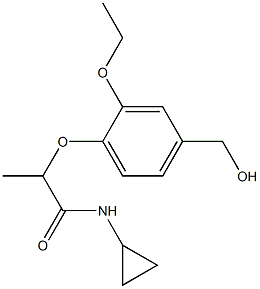 N-cyclopropyl-2-[2-ethoxy-4-(hydroxymethyl)phenoxy]propanamide Structure