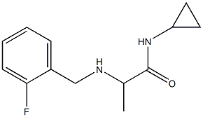 N-cyclopropyl-2-{[(2-fluorophenyl)methyl]amino}propanamide 구조식 이미지