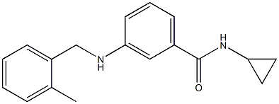 N-cyclopropyl-3-{[(2-methylphenyl)methyl]amino}benzamide 구조식 이미지