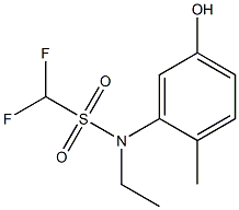 N-ethyl-1,1-difluoro-N-(5-hydroxy-2-methylphenyl)methanesulfonamide 구조식 이미지