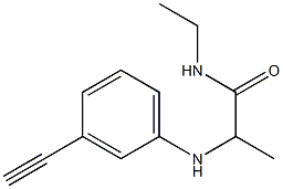 N-ethyl-2-[(3-ethynylphenyl)amino]propanamide 구조식 이미지