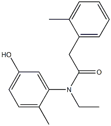 N-ethyl-N-(5-hydroxy-2-methylphenyl)-2-(2-methylphenyl)acetamide 구조식 이미지