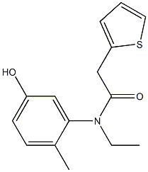 N-ethyl-N-(5-hydroxy-2-methylphenyl)-2-(thiophen-2-yl)acetamide Structure