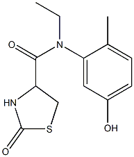 N-ethyl-N-(5-hydroxy-2-methylphenyl)-2-oxo-1,3-thiazolidine-4-carboxamide Structure