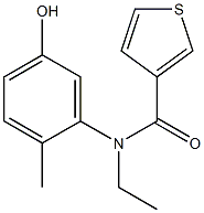 N-ethyl-N-(5-hydroxy-2-methylphenyl)thiophene-3-carboxamide 구조식 이미지