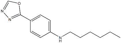 N-hexyl-4-(1,3,4-oxadiazol-2-yl)aniline 구조식 이미지