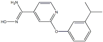 N'-hydroxy-2-(3-isopropylphenoxy)pyridine-4-carboximidamide Structure