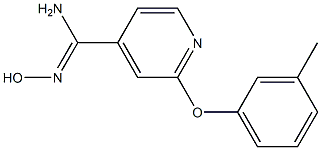 N'-hydroxy-2-(3-methylphenoxy)pyridine-4-carboximidamide 구조식 이미지