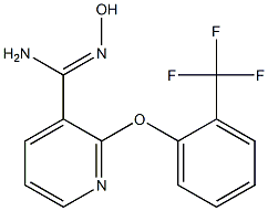 N'-hydroxy-2-[2-(trifluoromethyl)phenoxy]pyridine-3-carboximidamide Structure